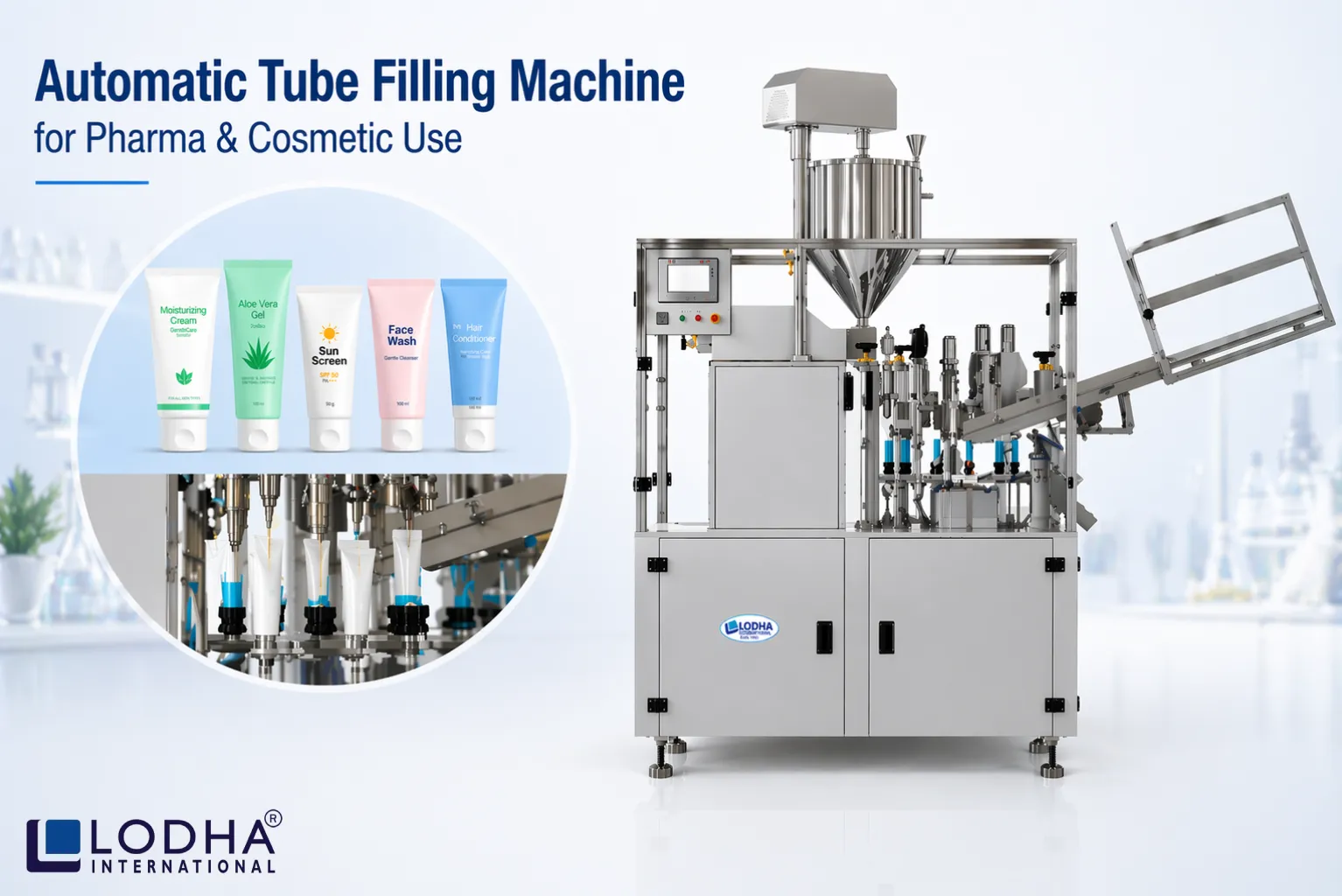 Automatic Tube Filling Machine for Pharma & Cosmetic Use