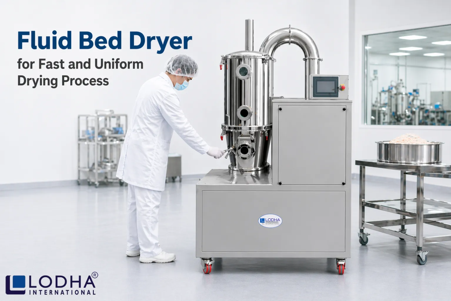 Fluid Bed Dryer for Fast and Uniform Drying Process