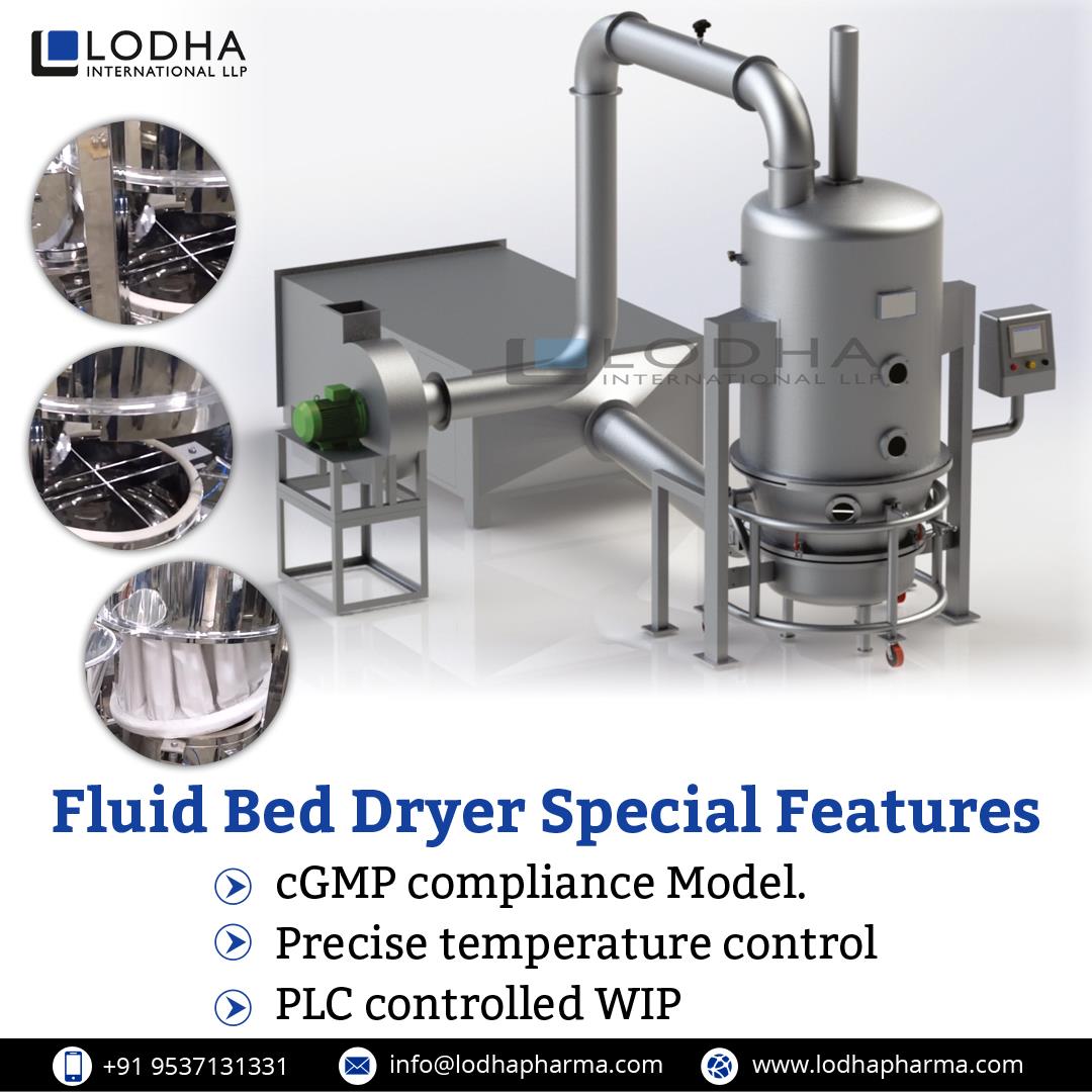 Fluid Bed Dryer Special Features