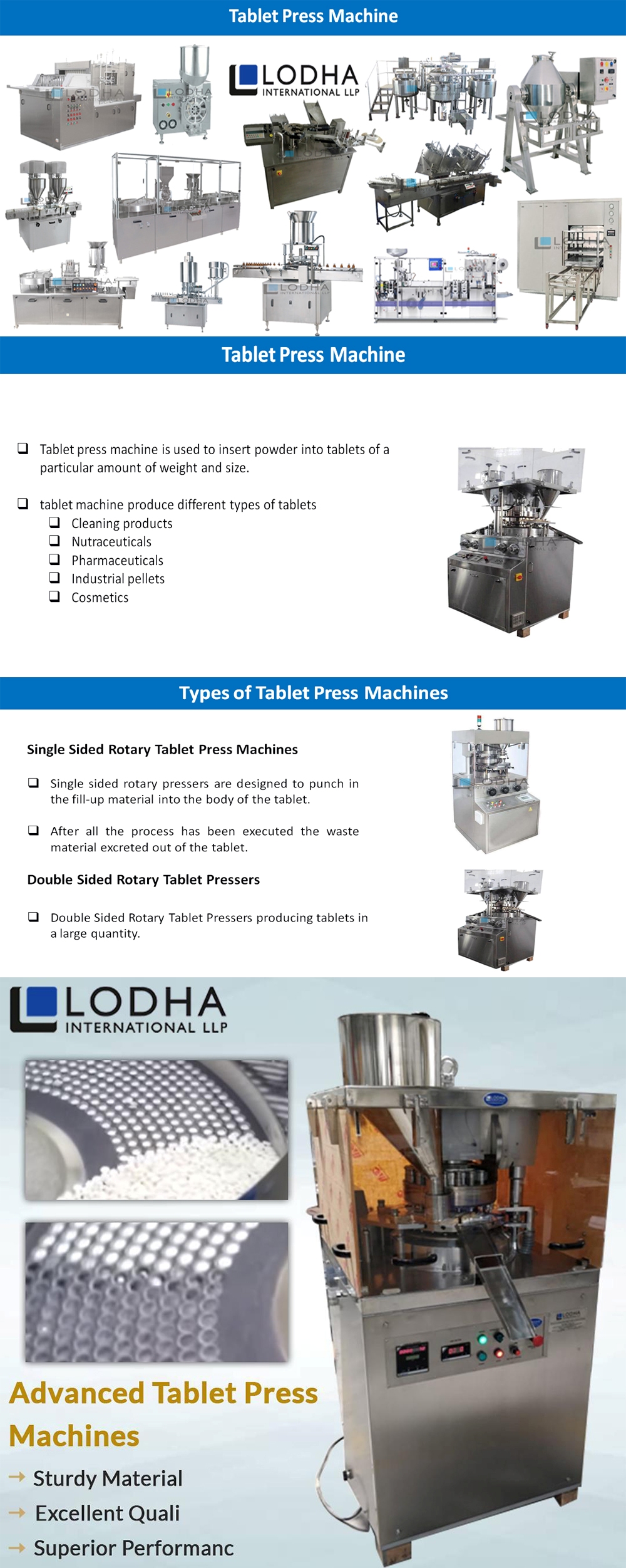 Working Principles of Tablet Press Machine
